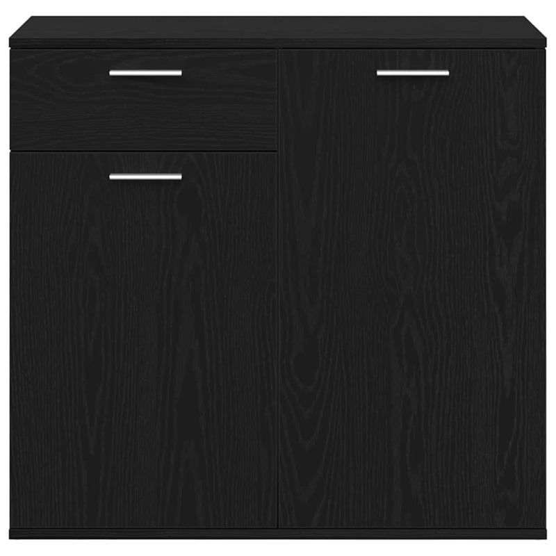 Sideboard Schwarz Eichen-Optik 80x36x75 cm Holzwerkstoff