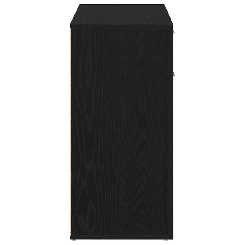 Sideboard Schwarz Eichen-Optik 80x36x75 cm Holzwerkstoff
