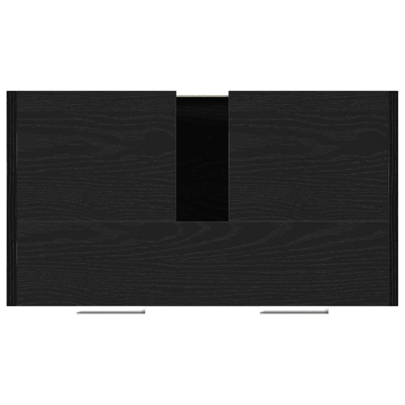 Waschbeckenunterschrank Schwarz Eichen-Optik 60x33x60 cm