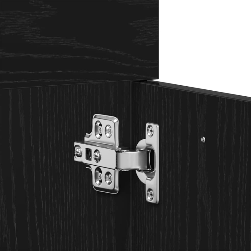 Waschbeckenunterschrank Schwarz Eichen-Optik 60x38,5x46 cm
