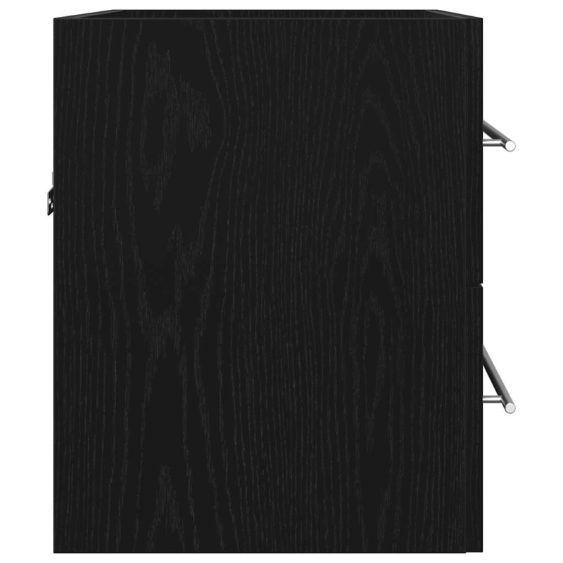 Waschbeckenunterschrank Schwarz Eichen-Optik 60x38,5x48 cm