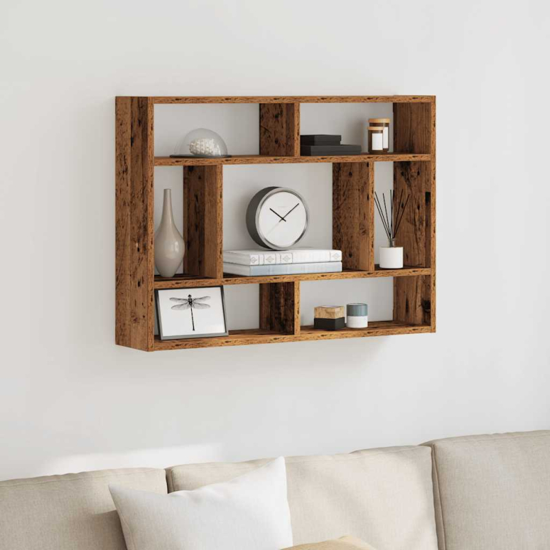 Wandregal Altholz-Optik 75x16x55 cm Holzwerkstoff