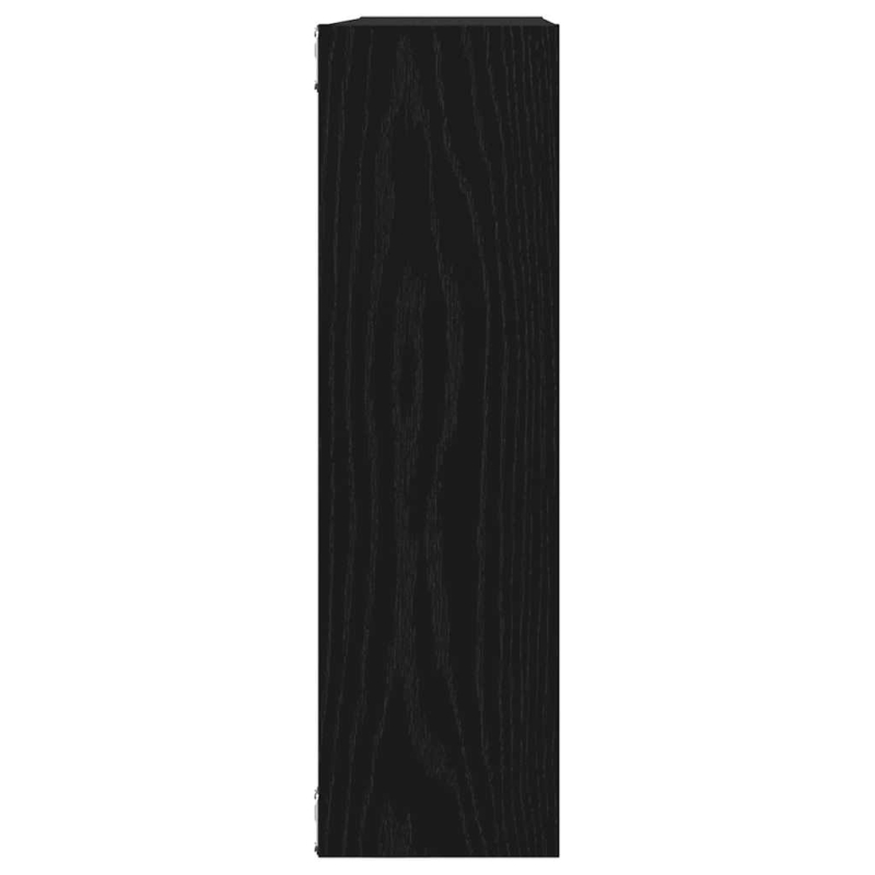 Wandregal Schwarz Eichen-Optik 75x16x55 cm Holzwerkstoff
