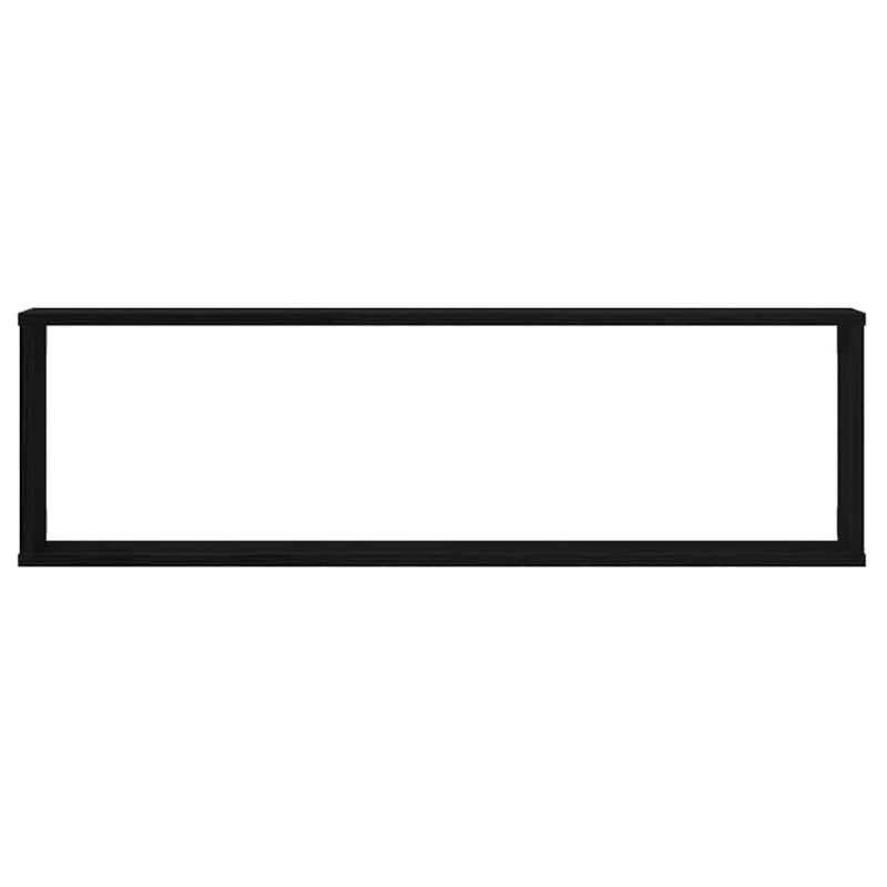 Würfelregale 4 Stk. Schwarz Eichen-Optik 100x15x30 cm