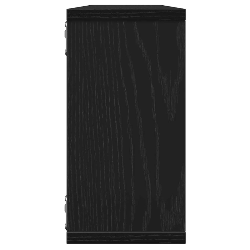 Würfelregale 4 Stk. Schwarz Eichen-Optik 100x15x30 cm