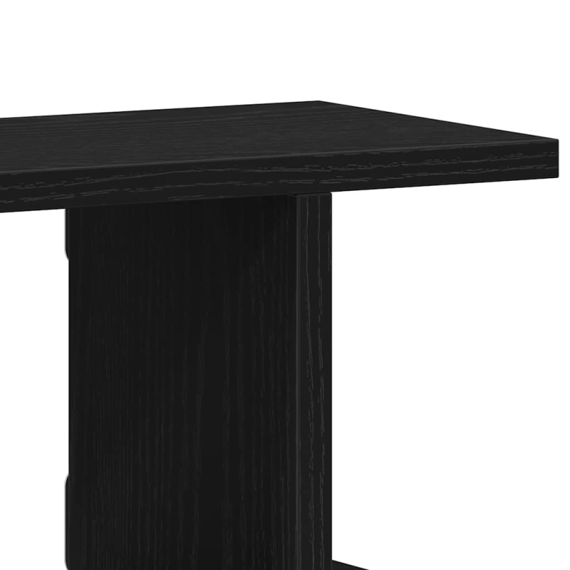 Wandregale 2 Stk. Schwarz Eichen-Optik 90x18x20cm Holzwerkstoff