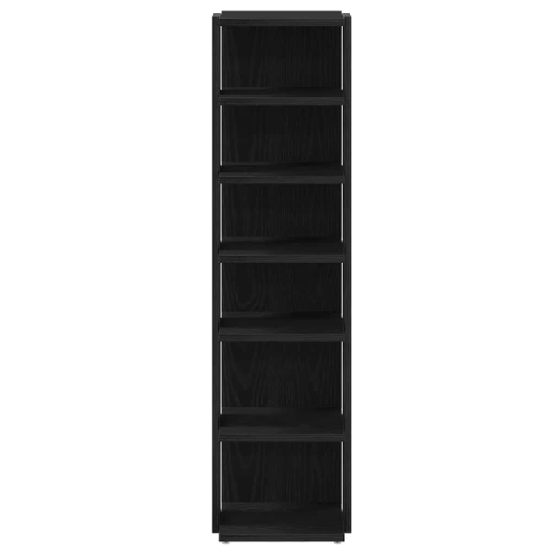 Schuhschrank Schwarz Eichen-Optik 25x27x102 cm Holzwerkstoff