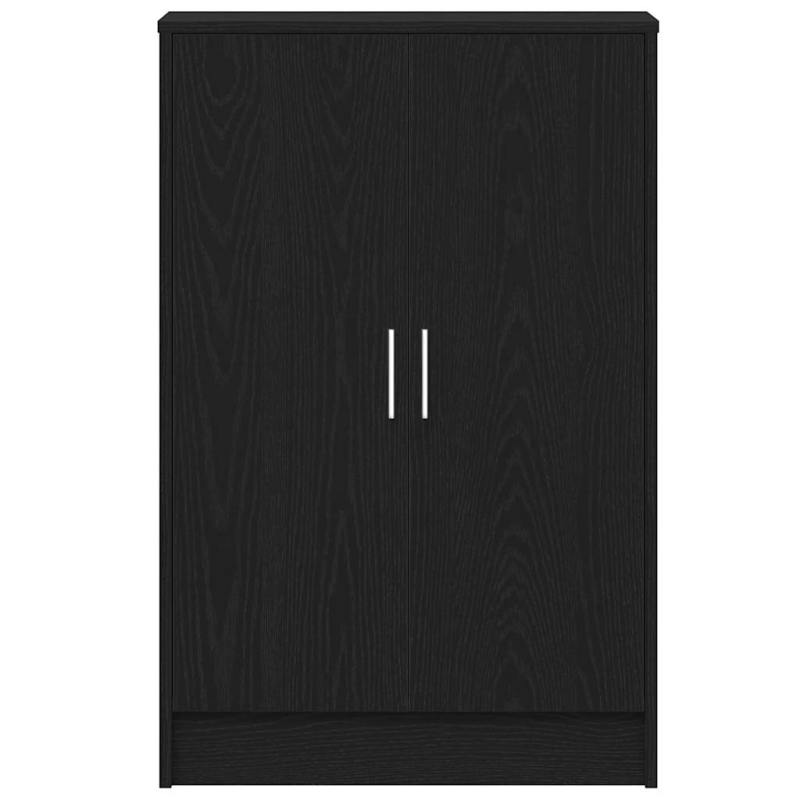 Schuhschrank Schwarz Eichen-Optik 60x35x92 cm Holzwerkstoff