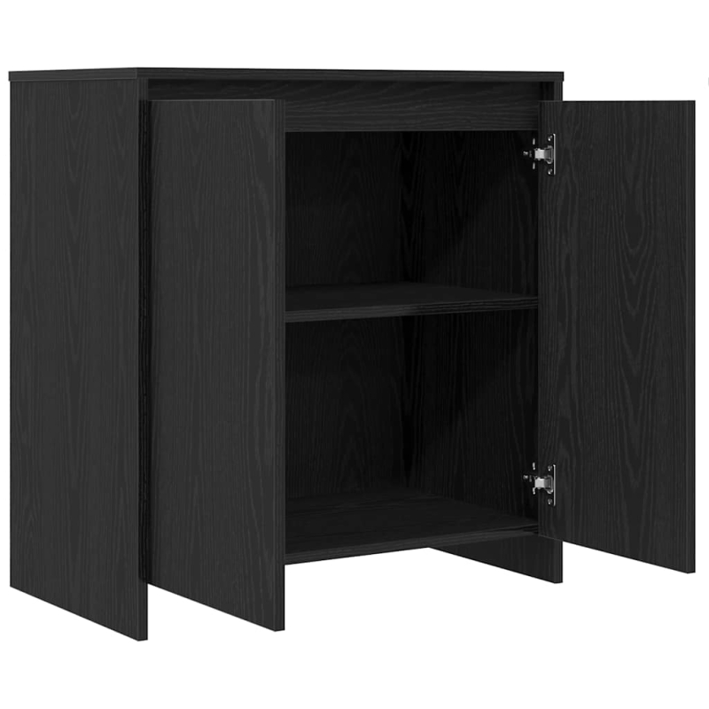 Sideboard Schwarz Eichen-Optik 70x41x75 cm Holzwerkstoff