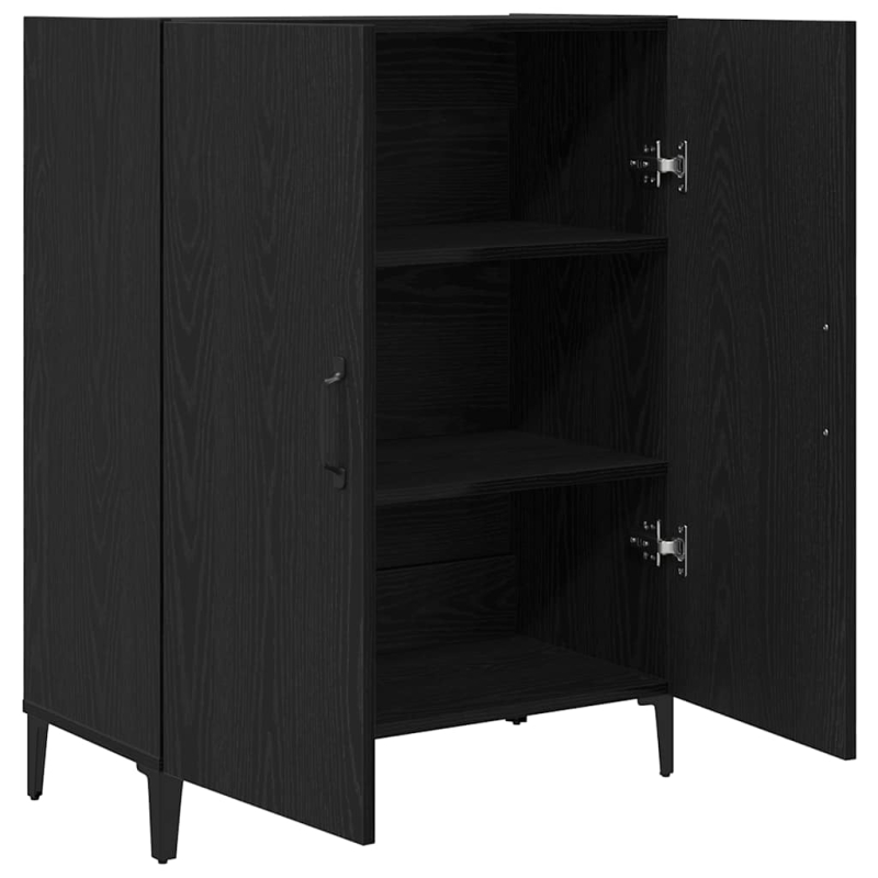 Sideboard Schwarz Eichen-Optik 69,5x34x90 cm Holzwerkstoff