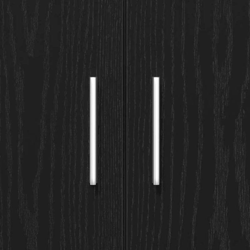 Aquariumständer Schwarz Eichen-Optik 81x36x73 cm Holzwerkstoff