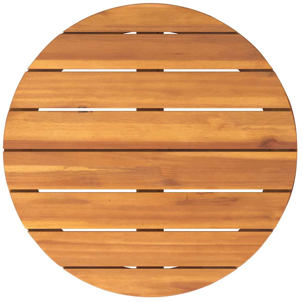 Garten-Beistelltisch Rund Ø55x60 cm Massivholz Akazie