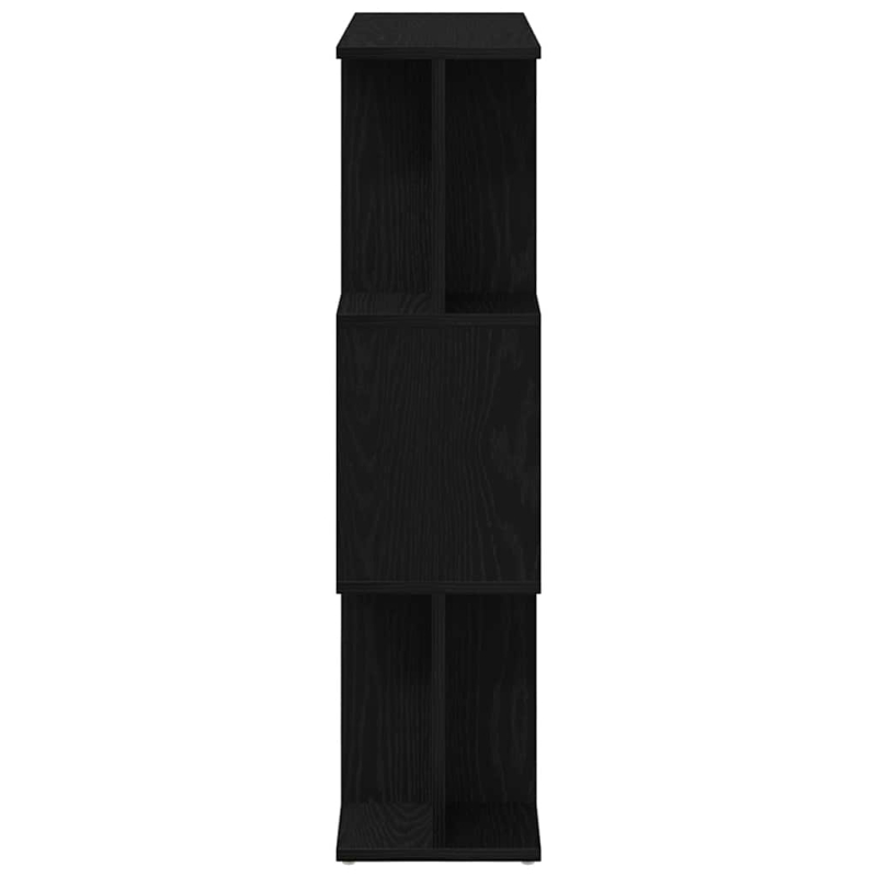 Bücherregal Schwarz Eichen-Optik 80x24x96 cm Holzwerkstoff