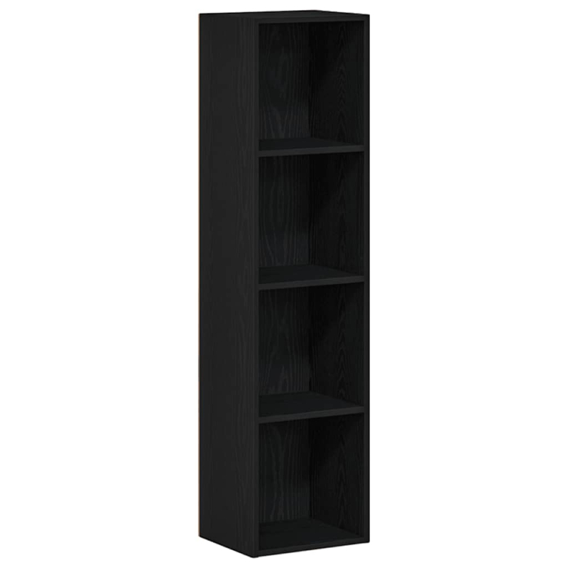 Bücherregal Schwarz Eichen-Optik 36x30x143 cm Holzwerkstoff