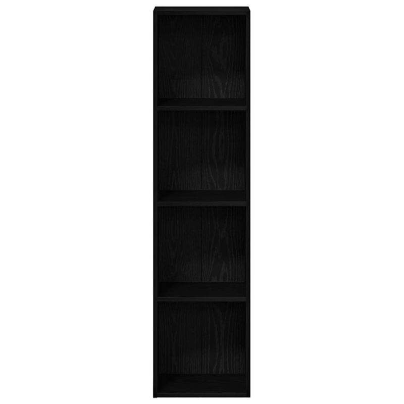 Bücherregal Schwarz Eichen-Optik 36x30x143 cm Holzwerkstoff