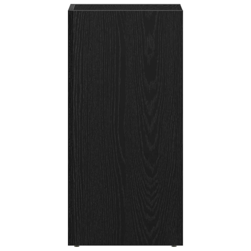 LP-Aufbewahrungsbox Schwarz Eichen-Optik 71x34x36cm