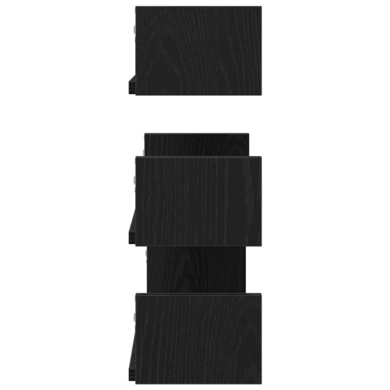 Wandregale 3 Stk. Schwarz Eichen-Optik Holzwerkstoff