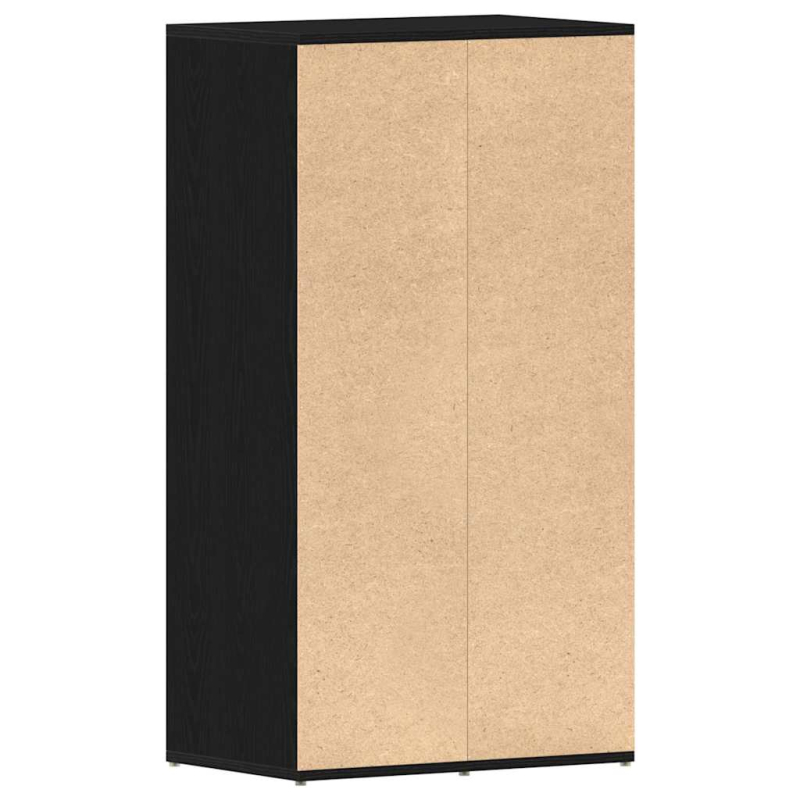 Schuhregal Schwarz Eichen-Optik 54x34x100,5 cm Holzwerkstoff