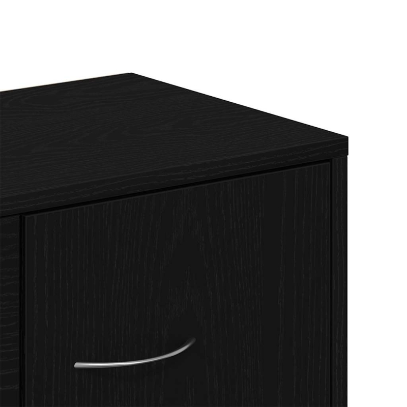 Sideboard Schwarz Eichen-Optik 88x30x64 cm Holzwerkstoff