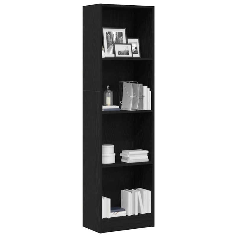 Bücherregal Schwarz Eichen-Optik 40x24x143 cm Holzwerkstoff