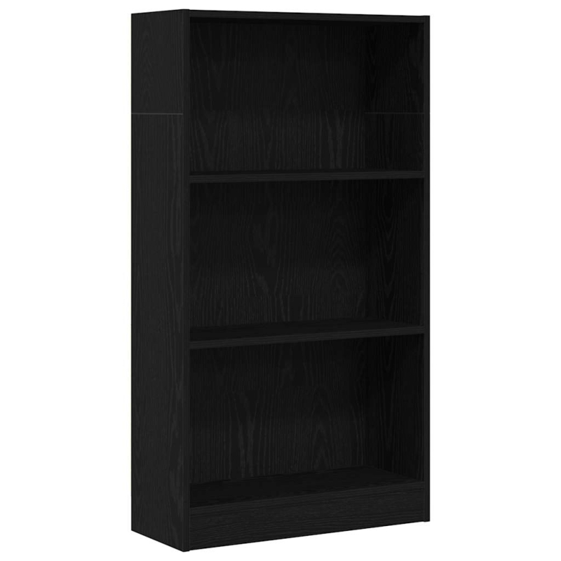 Bücherregal Schwarz Eichen-Optik 60x24x109 cm Holzwerkstoff