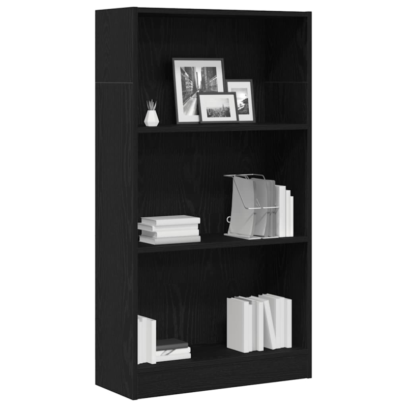 Bücherregal Schwarz Eichen-Optik 60x24x109 cm Holzwerkstoff