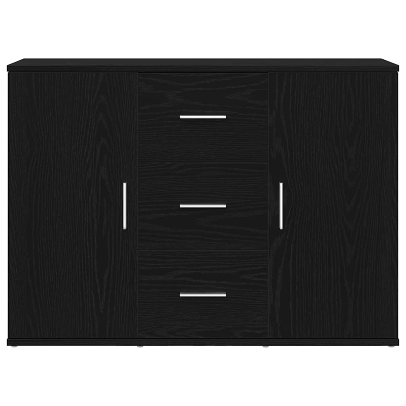 Sideboard Schwarz Eichen-Optik 91x29,5x65 cm Holzwerkstoff