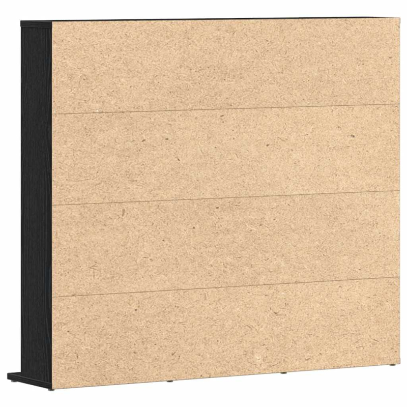 CD-Schrank Schwarz Eichen-Optik 100x23x89,5 cm Holzwerkstoff