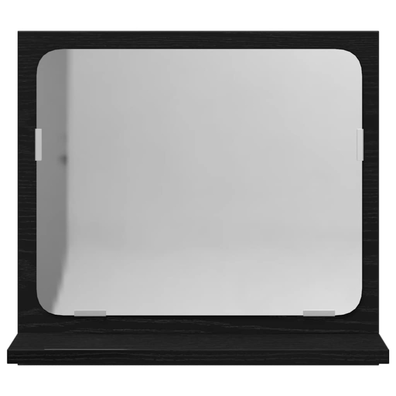 Badspiegel Schwarz Eichen-Optik 40x10,5x37 cm Holzwerkstoff