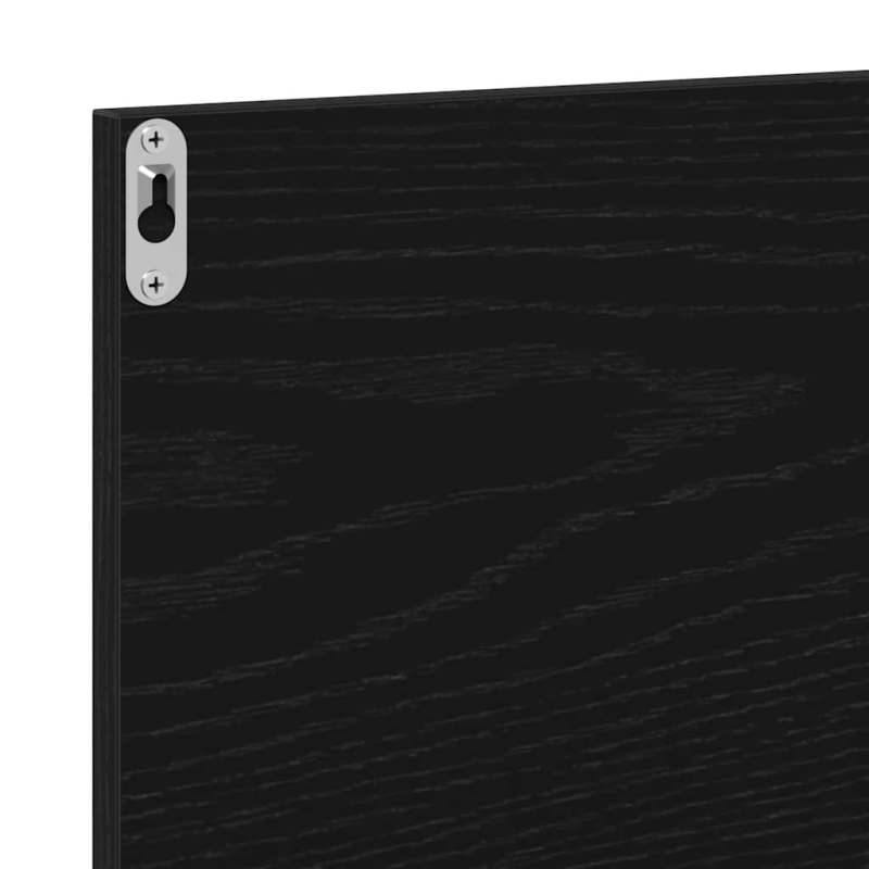 Badspiegel Schwarz Eichen-Optik 40x10,5x37 cm Holzwerkstoff