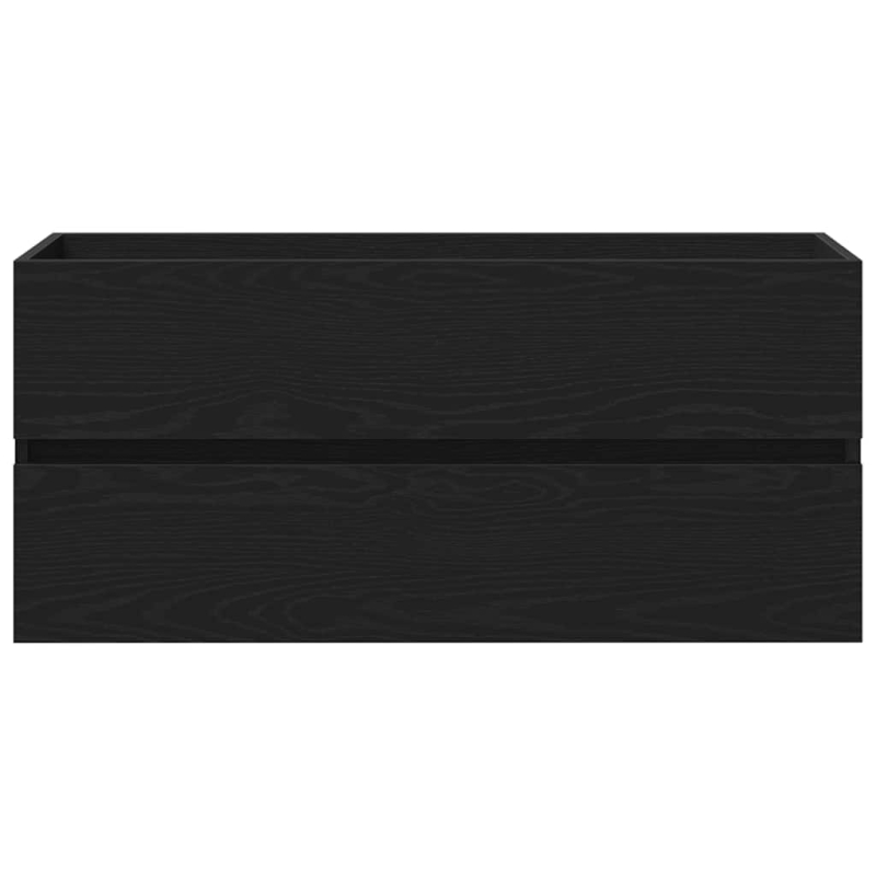 Waschbeckenunterschrank Schwarz Eichen-Optik 100x38,5x45 cm