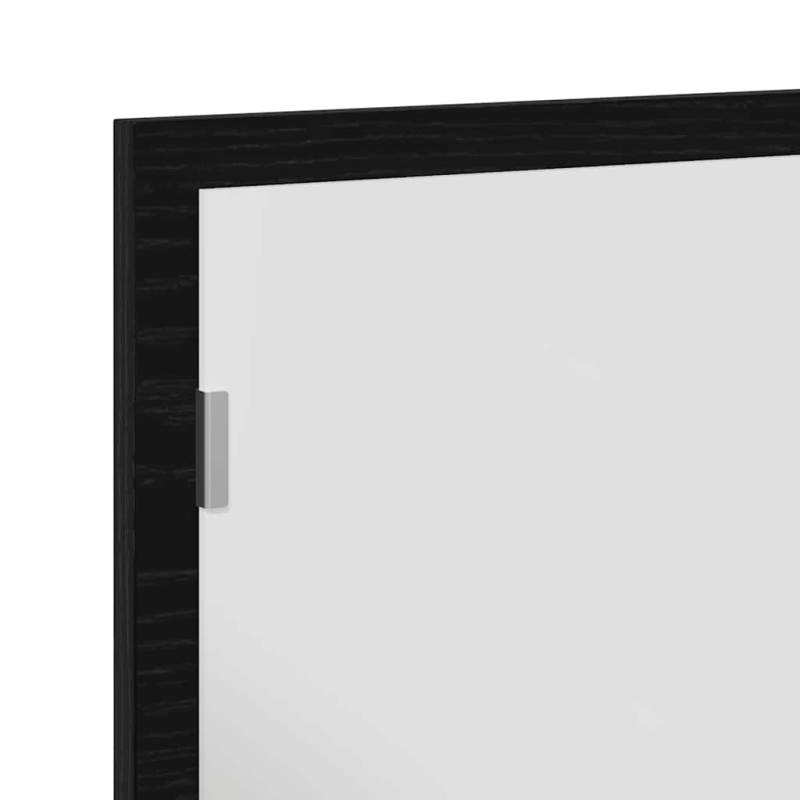 Badspiegel mit LED-Leuchten Schwarz Eichen-Optik 60x8,5x37 cm