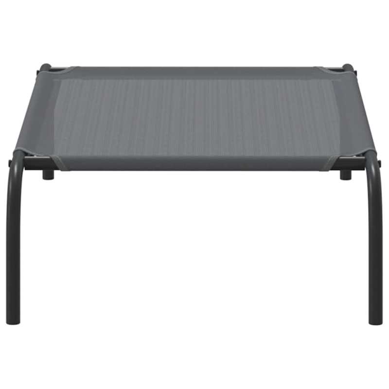 Hundebett Erhöht Grau 90x50x20 cm Textilene und Stahl
