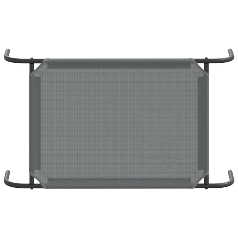 Hundebett Erhöht Grau 90x50x20 cm Textilene und Stahl