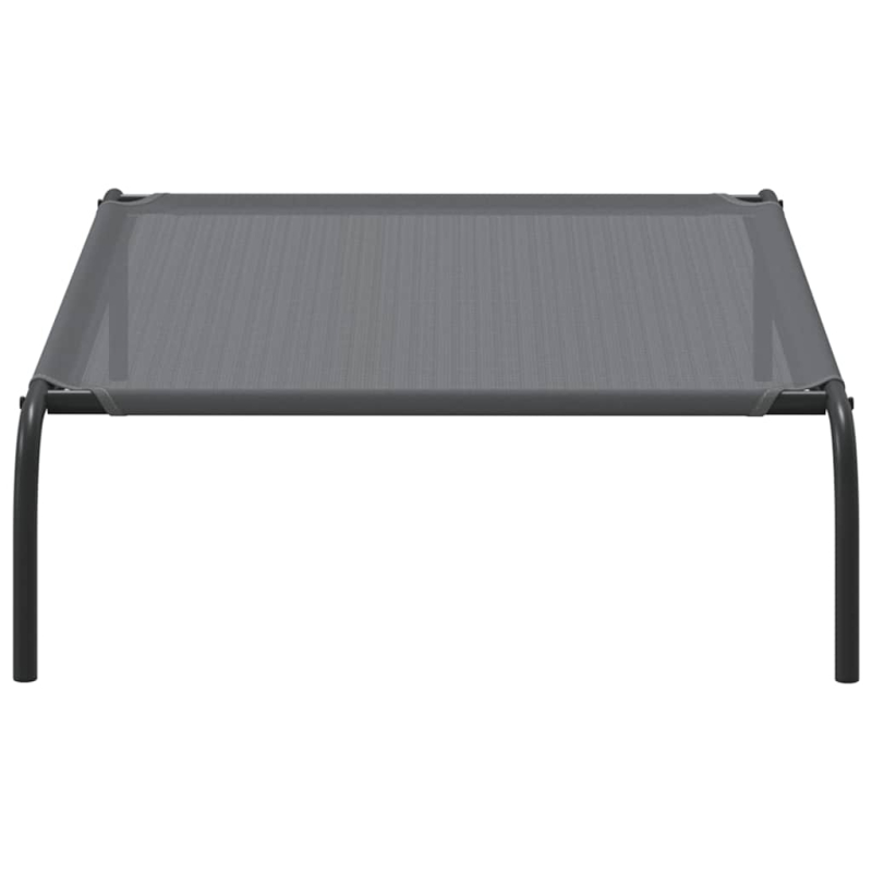 Hundebett Erhöht Grau 110x65x20 cm Textilene und Stahl