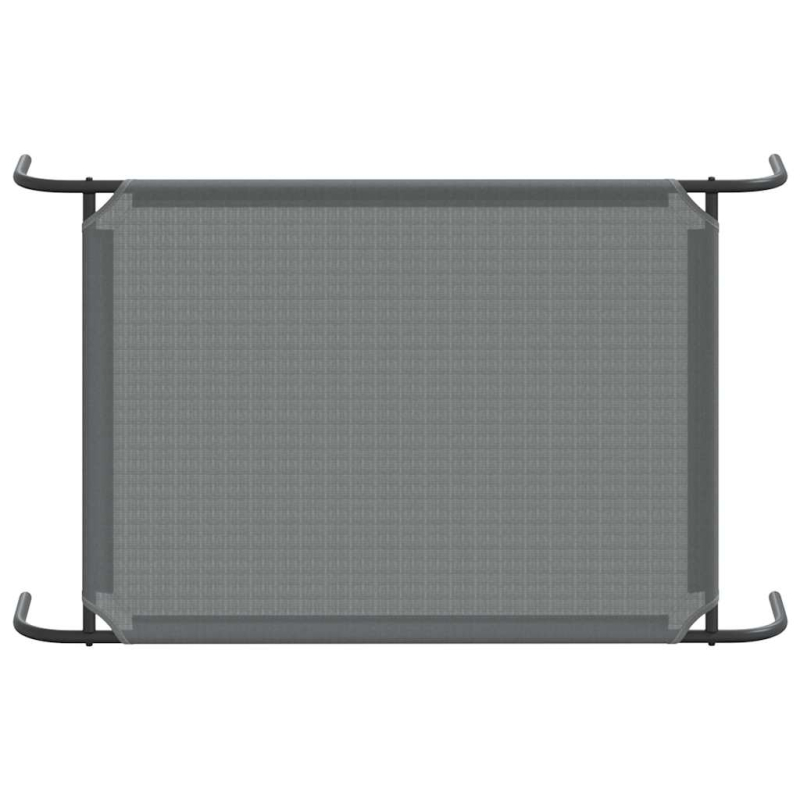 Hundebett Erhöht Grau 110x65x20 cm Textilene und Stahl
