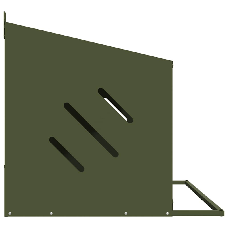 Hühner-Nistkasten mit 2 Fächern Olivgrün Metall