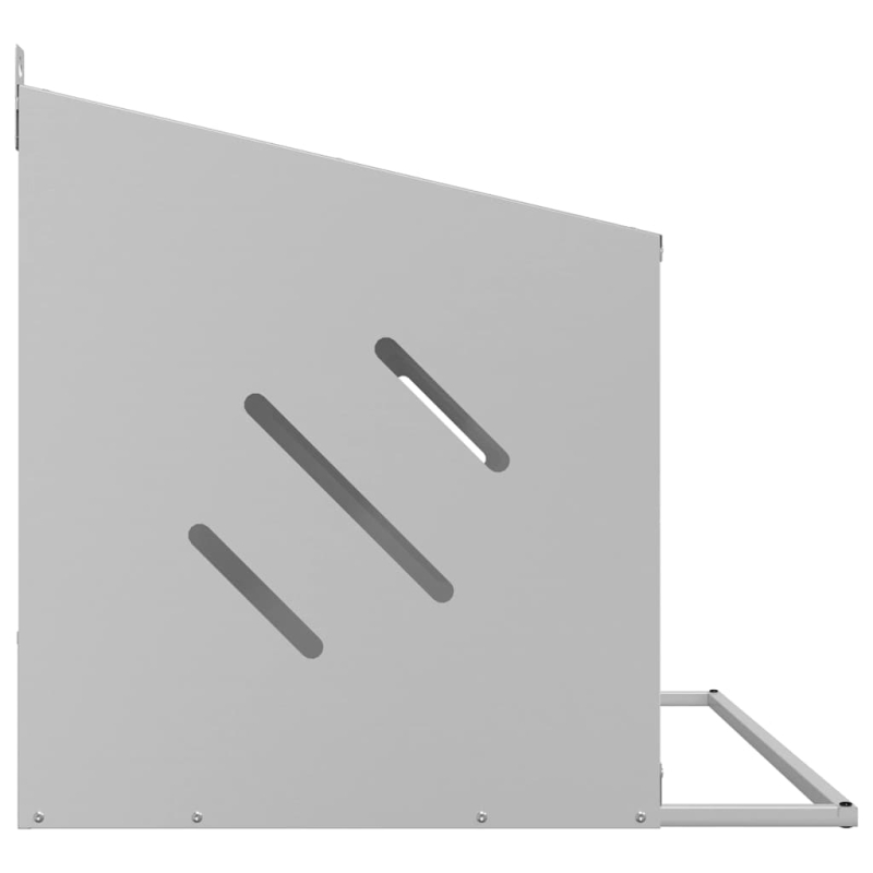 Hühner-Nistkasten mit 2 Fächern Verzinktes Silber Metall