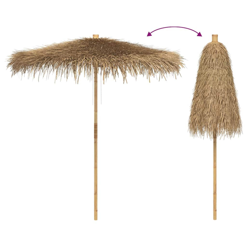 Tiki-Schirm mit Bananenblatt-Dach 240 cm Bambus