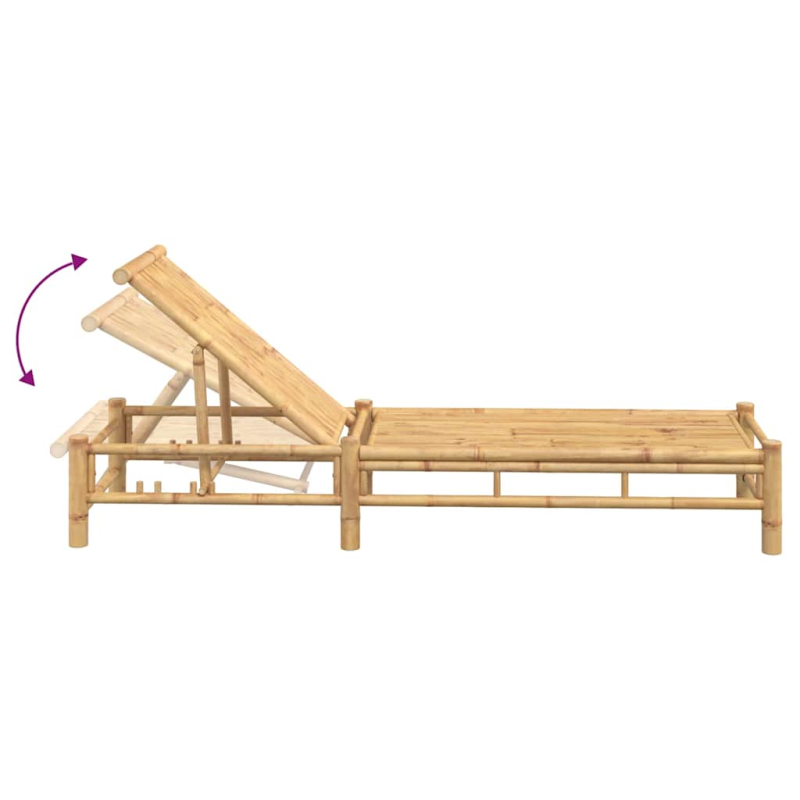 Sonnenliege 55x199x30 cm Bambus