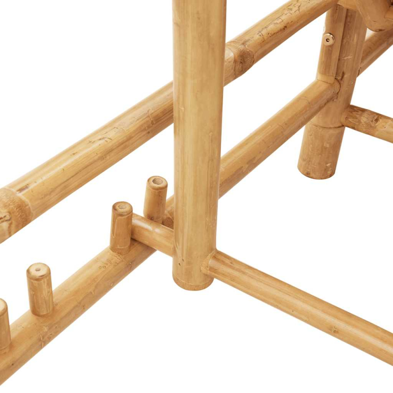 Sonnenliege mit Auflage 55x199x30 cm Bambus