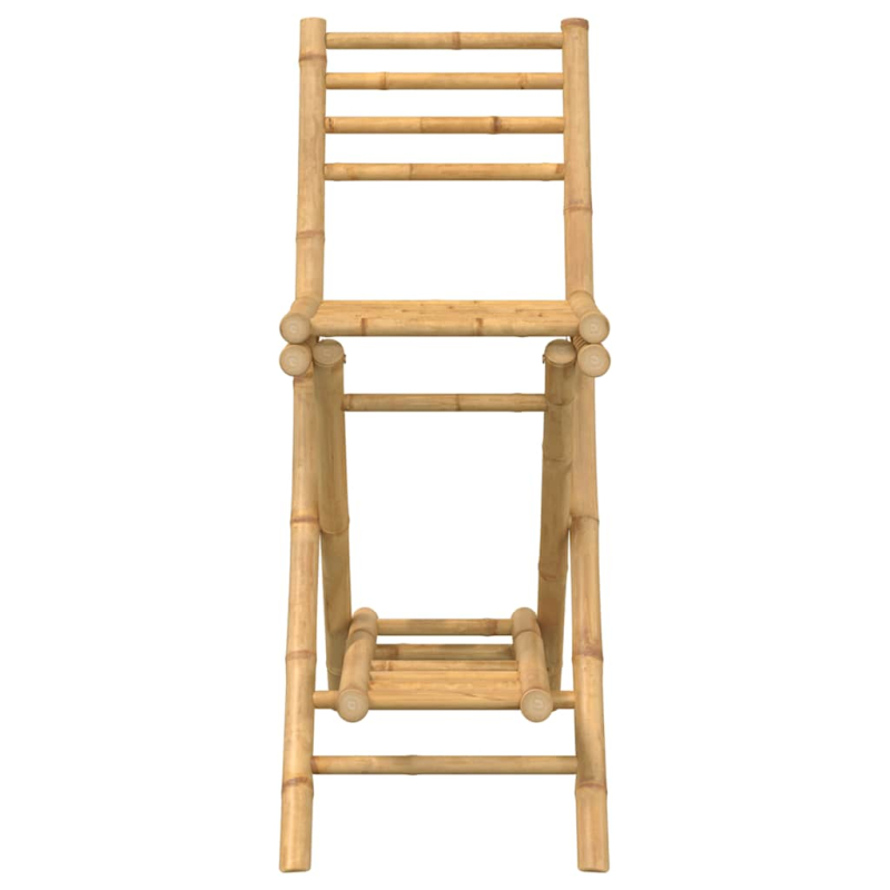 Outdoor-Barhocker mit Fußstützen 2 Stk. Klappbar Bambus