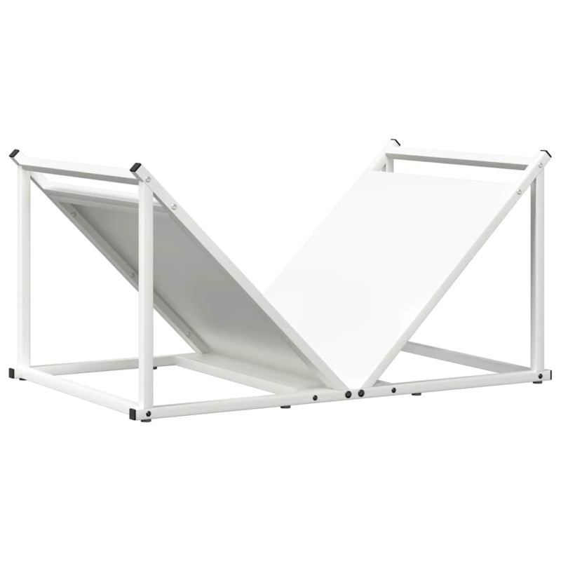 Brennholzregal Weiß 70x43x34,5 cm Kaltgewalzter Stahl