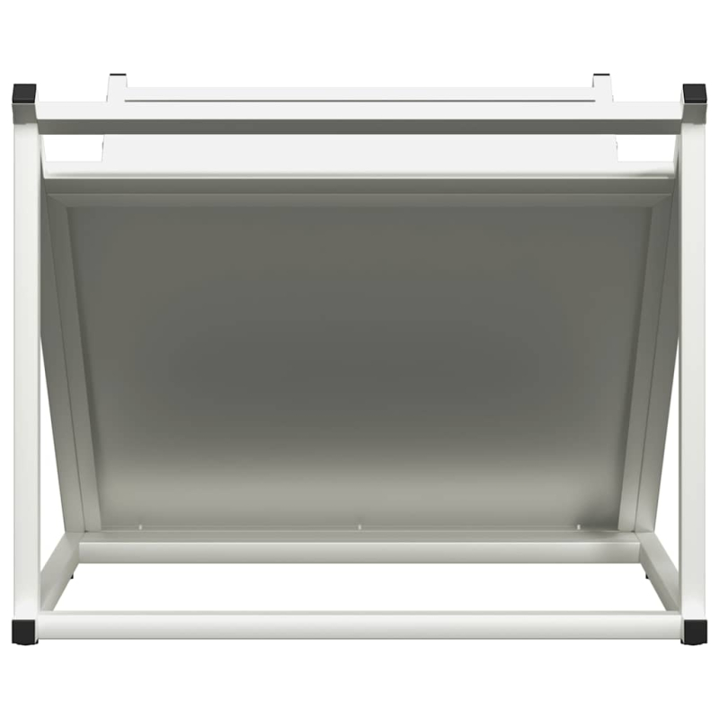 Brennholzregal Weiß 70x43x34,5 cm Kaltgewalzter Stahl