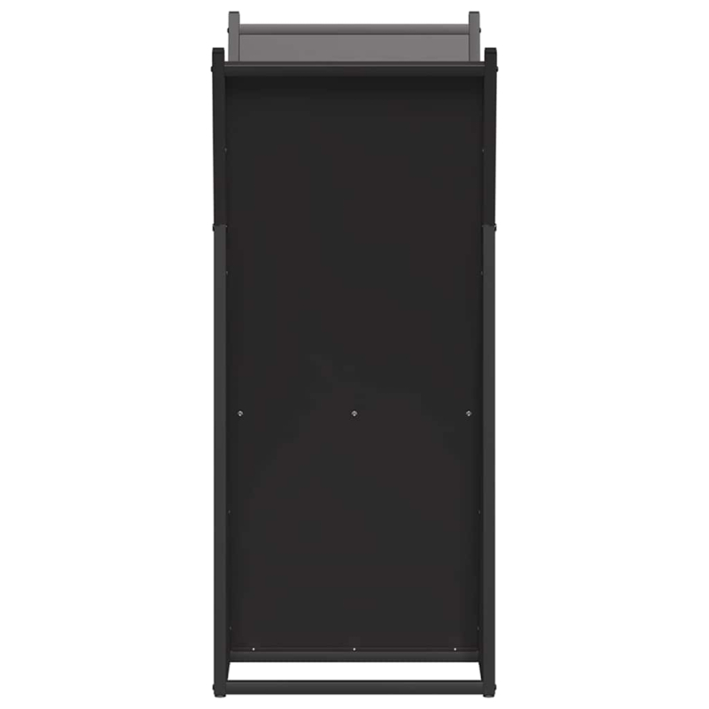 Brennholzregal Schwarz 69,5x35x81 cm Kaltgewalzter Stahl