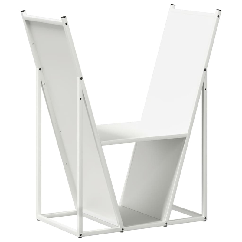 Brennholzregal Weiß 69,5x35x81 cm Kaltgewalzter Stahl