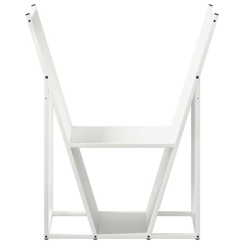 Brennholzregal Weiß 69,5x35x81 cm Kaltgewalzter Stahl