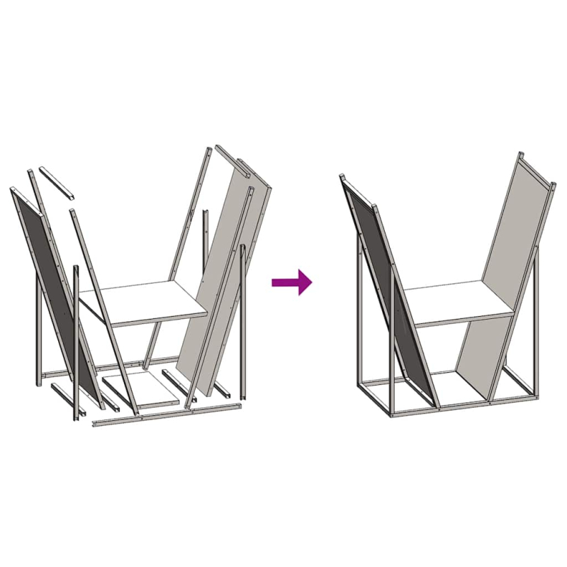 Brennholzregal Weiß 69,5x35x81 cm Kaltgewalzter Stahl