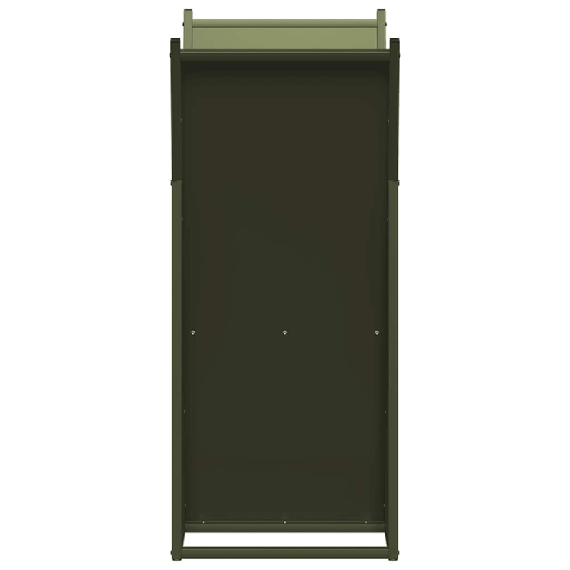 Brennholzregal Olivgrün 69,5x35x81 cm Kaltgewalzter Stahl