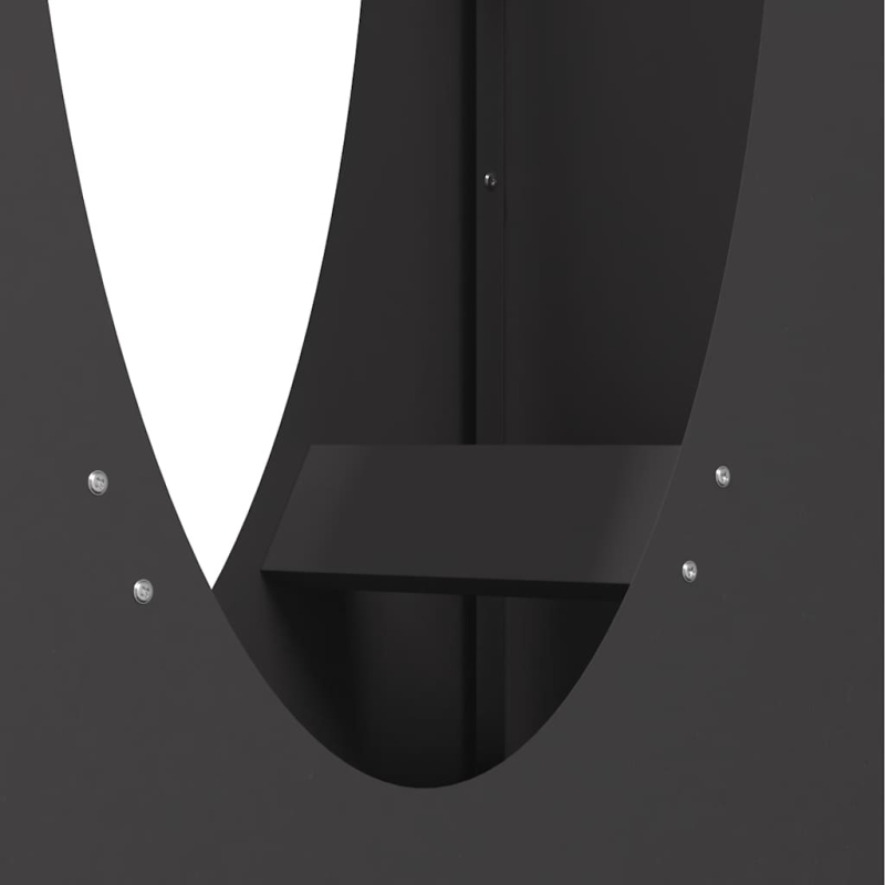 Brennholzregal Schwarz 50x23x100 cm Kaltgewalzter Stahl